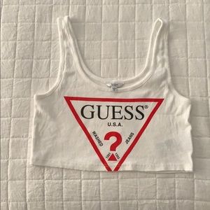 Guess logo tank